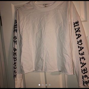 White cropped sweater from forever 21!